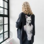 Marynarka z aplikacją MC ElegantCat grafitowa