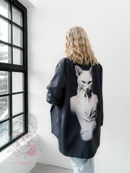 Marynarka z aplikacją MC ElegantCat grafitowa