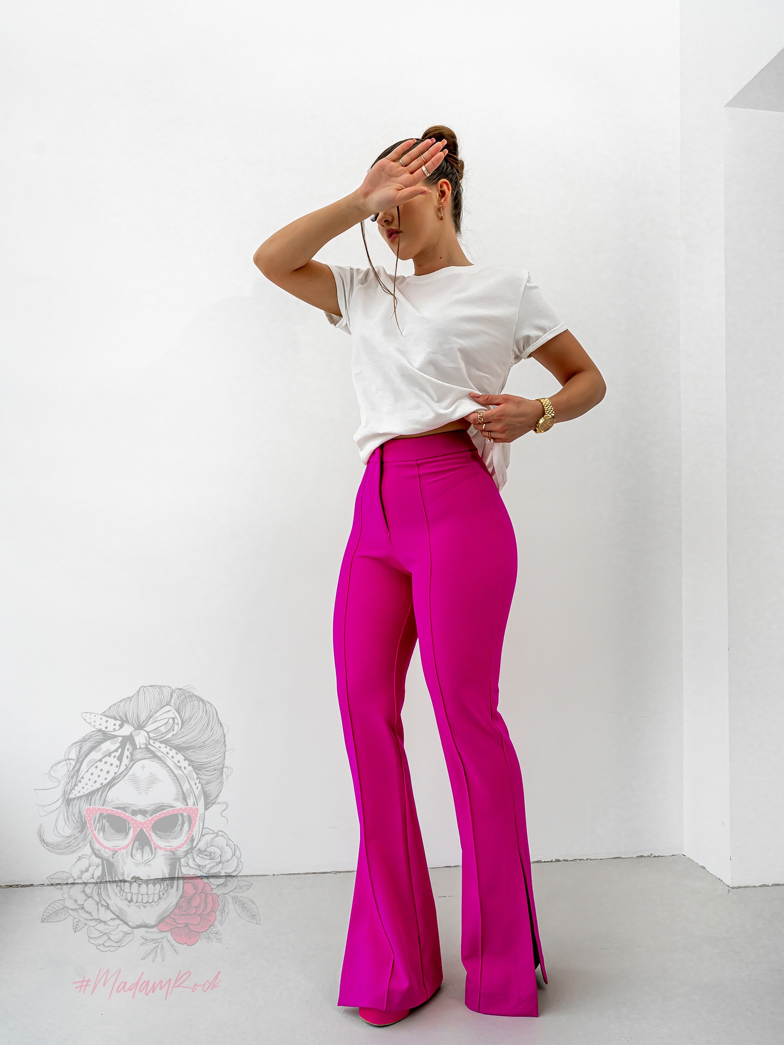 Spodnie Hipnosis amarantowe