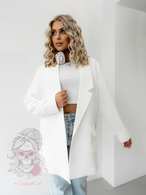 Marynarka przedłużana oversize MC Rabbit biała