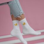 Skarpetki damskie kaczuszki białe
