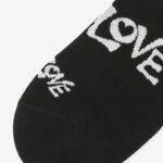 Skarpetki damskie długie LOVE grafitti czarne