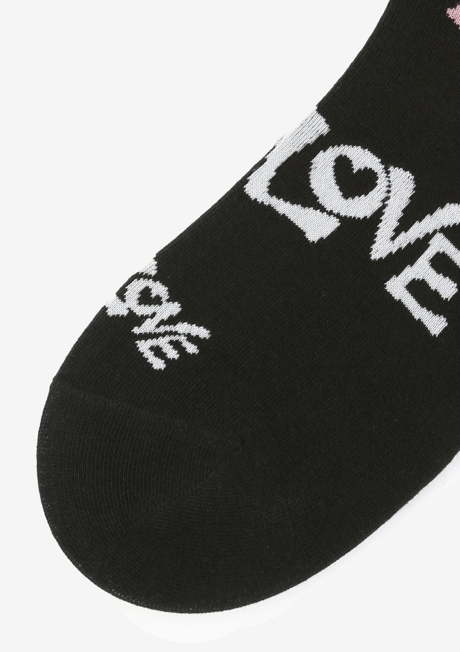 Skarpetki damskie długie LOVE grafitti czarne Skarpetki damskie długie LOVE grafitti czarne