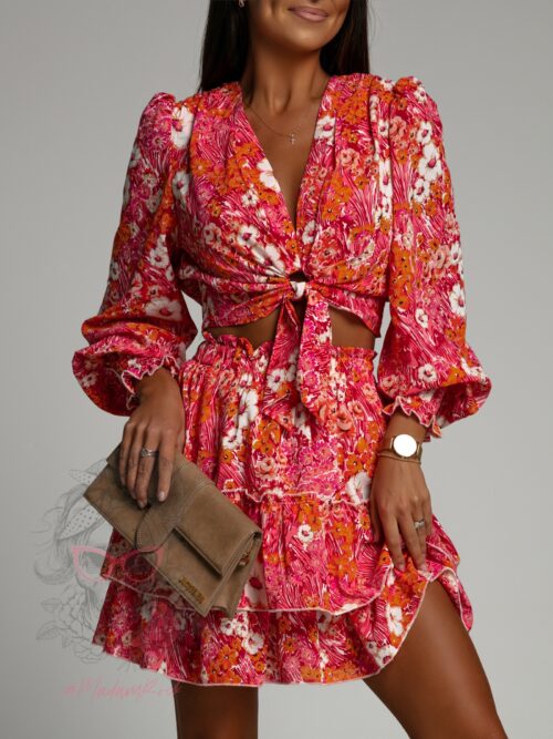 Bluzka wakacyjna Elinia różowo-czerwona