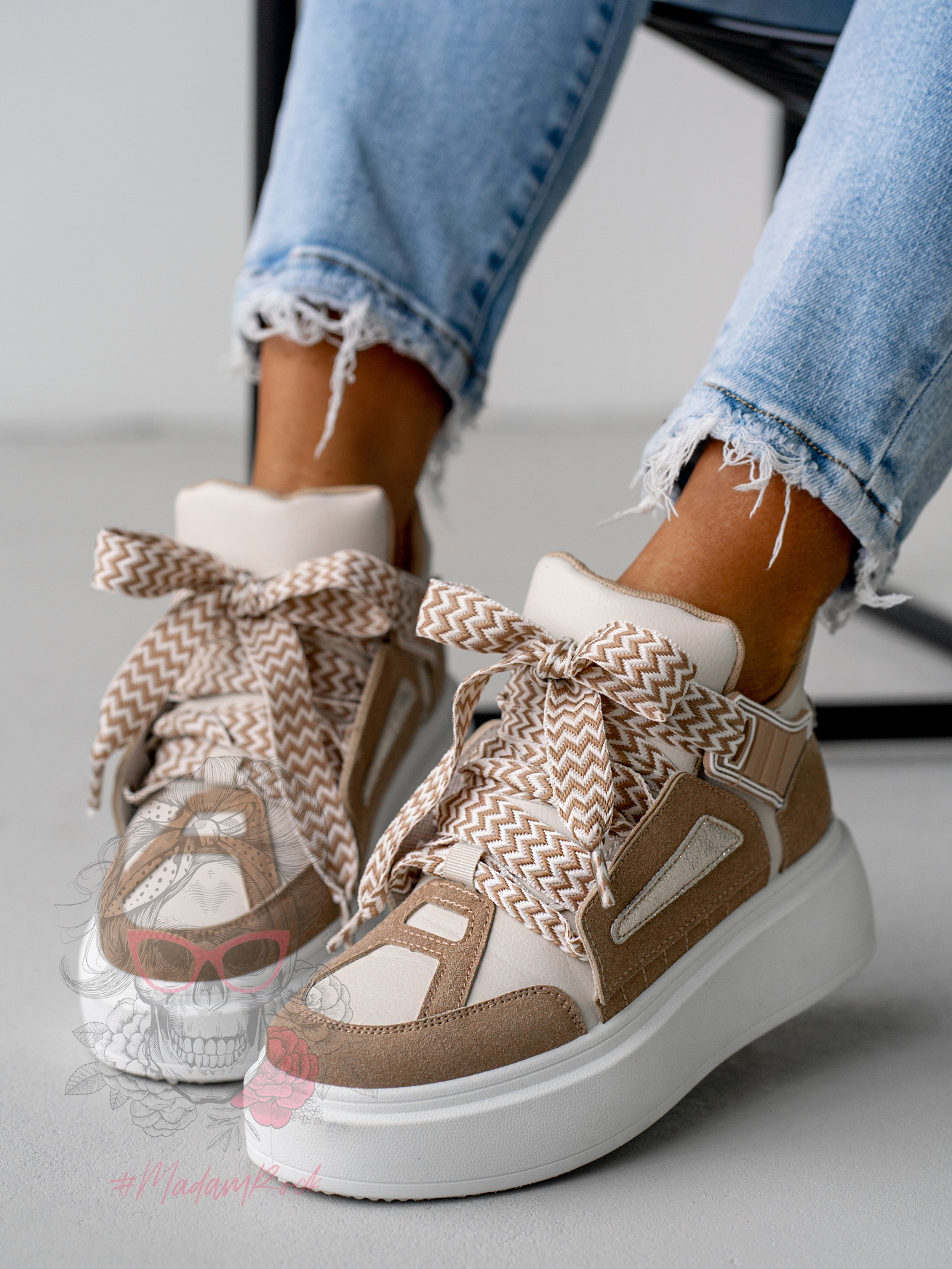 Sneakersy Madam GULIE karmelowe Sneakersy Madam GULIE karmelowe