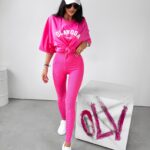 Legginsy dopasowane BELLE Ola Voga amarantowe