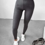 Legginsy dopasowane BELLE Ola Voga grafitowe