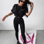 Legginsy dopasowane BELLE OLAVOGA czarne