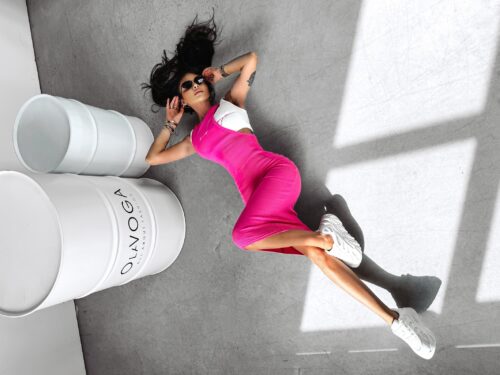 Sukienka na ramiączka MODERN Ola Voga różowa