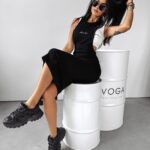 Sukienka na ramiączka MODERN Ola Voga czarna