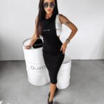 Sukienka na ramiączka MODERN Ola Voga czarna