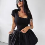 T-shirt przylegający LAMELLA Ola Voga czarny