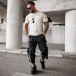 T-shirt męski oversize SAYER Ola Voga beżowy