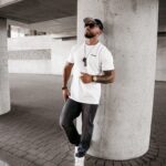 T-shirt męski oversize SAYER Ola Voga ecru