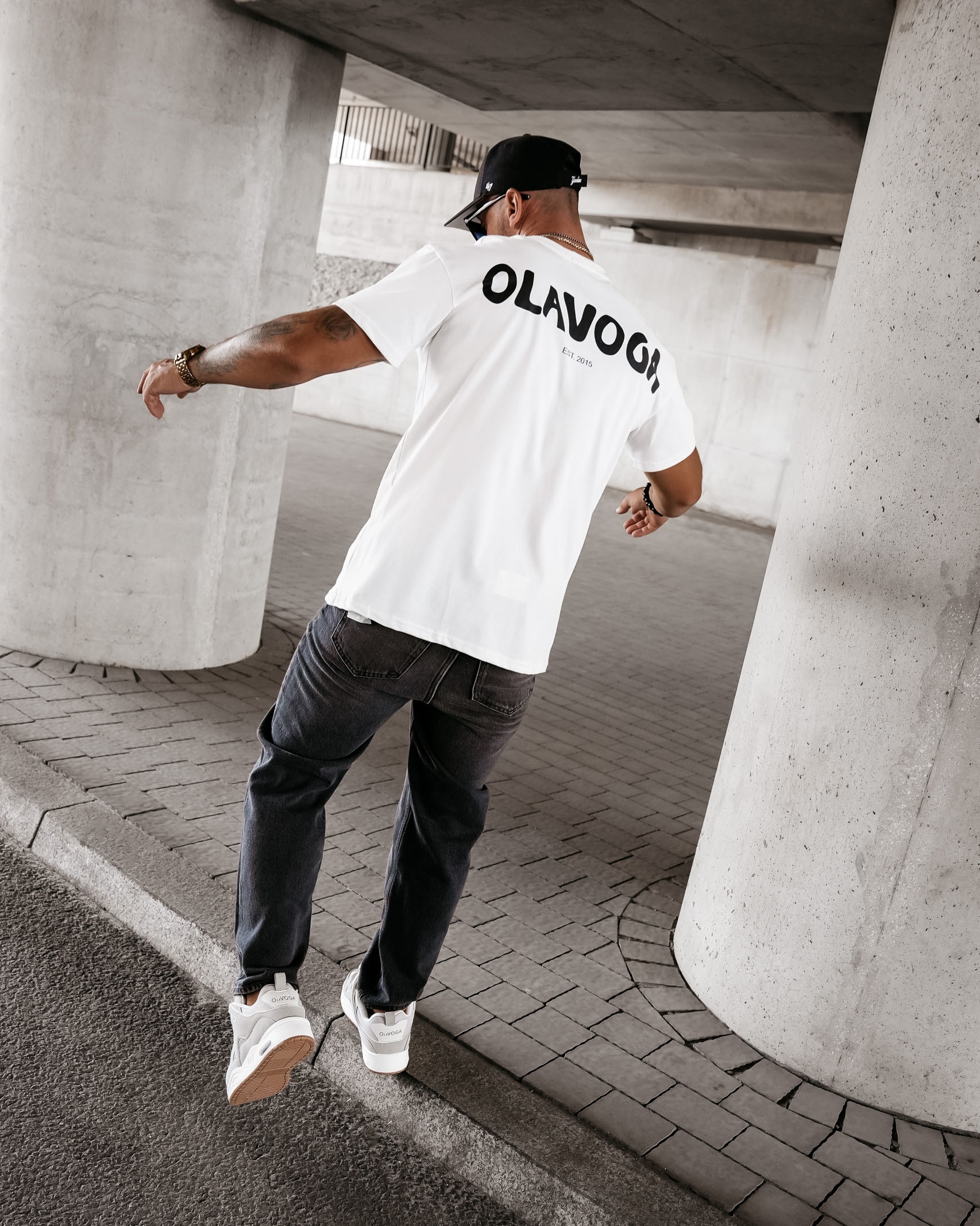 T-shirt męski oversize SAYER Ola Voga ecru