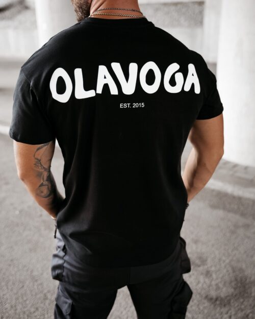 T-shirt męski oversize SAYER Ola Voga czarny