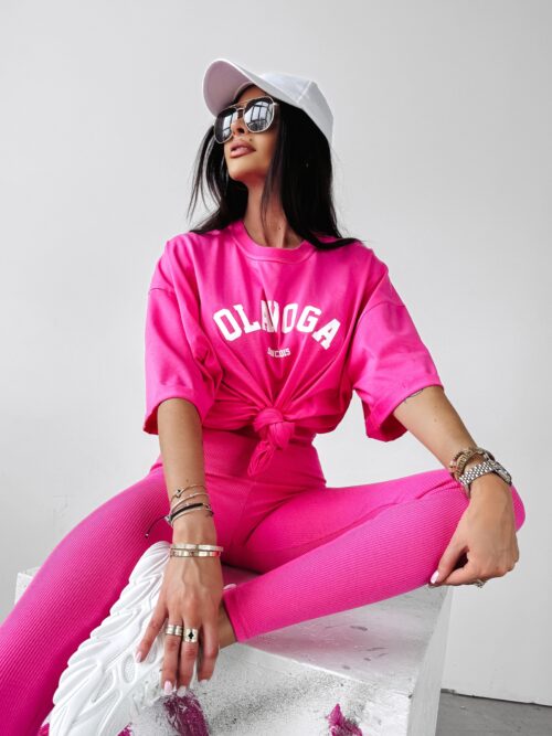 T-shirt oversize ROUGE Ola Voga amarantowy