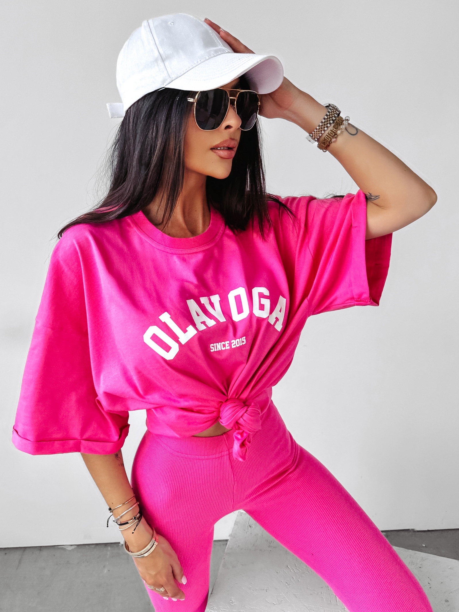 T-shirt oversize ROUGE Ola Voga amarantowy T-shirt oversize ROUGE Ola Voga amarantowy