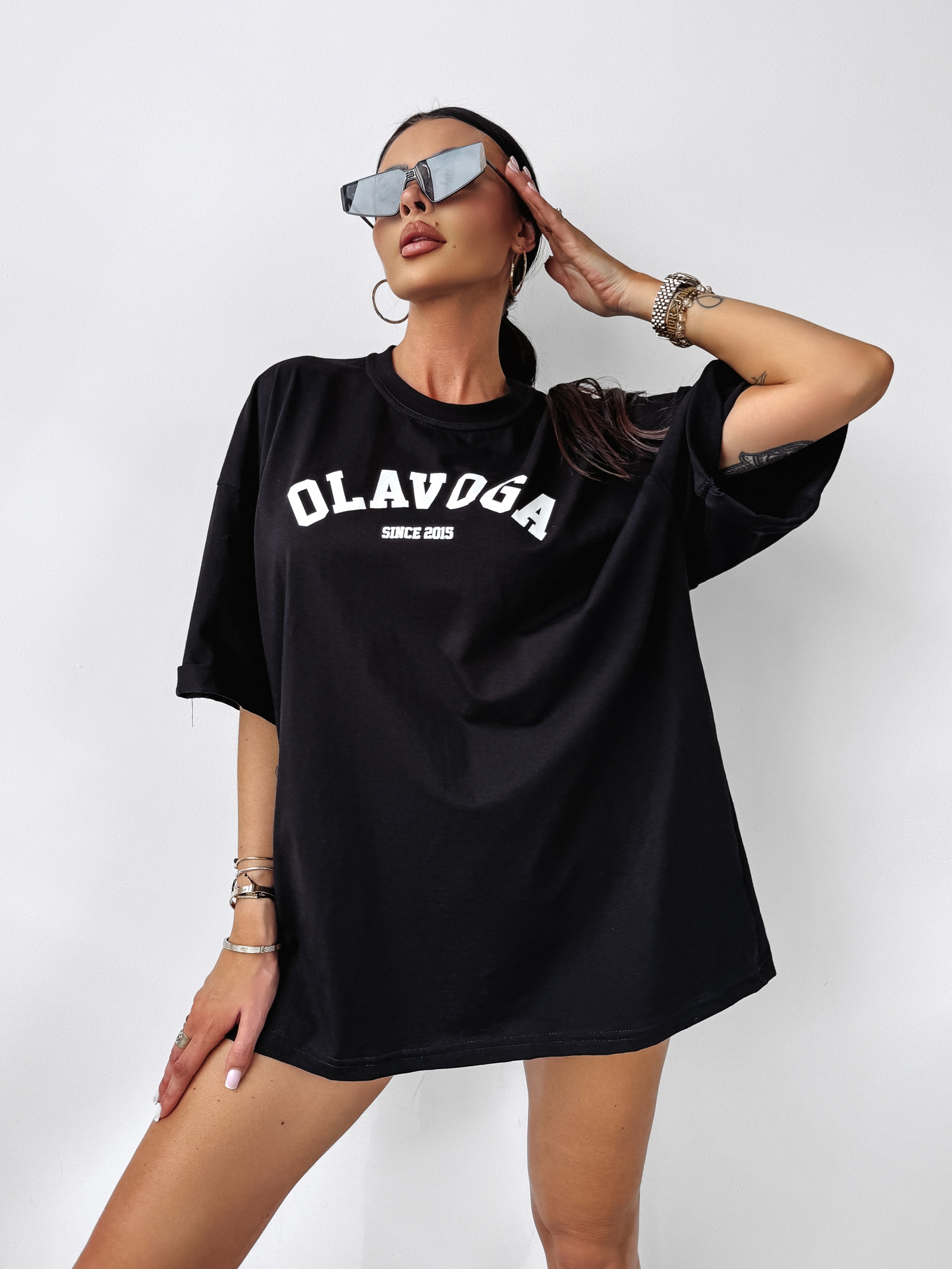T-shirt oversize ROUGE Ola Voga czarny T-shirt oversize ROUGE Ola Voga czarny