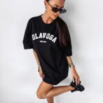 T-shirt oversize ROUGE Ola Voga czarny