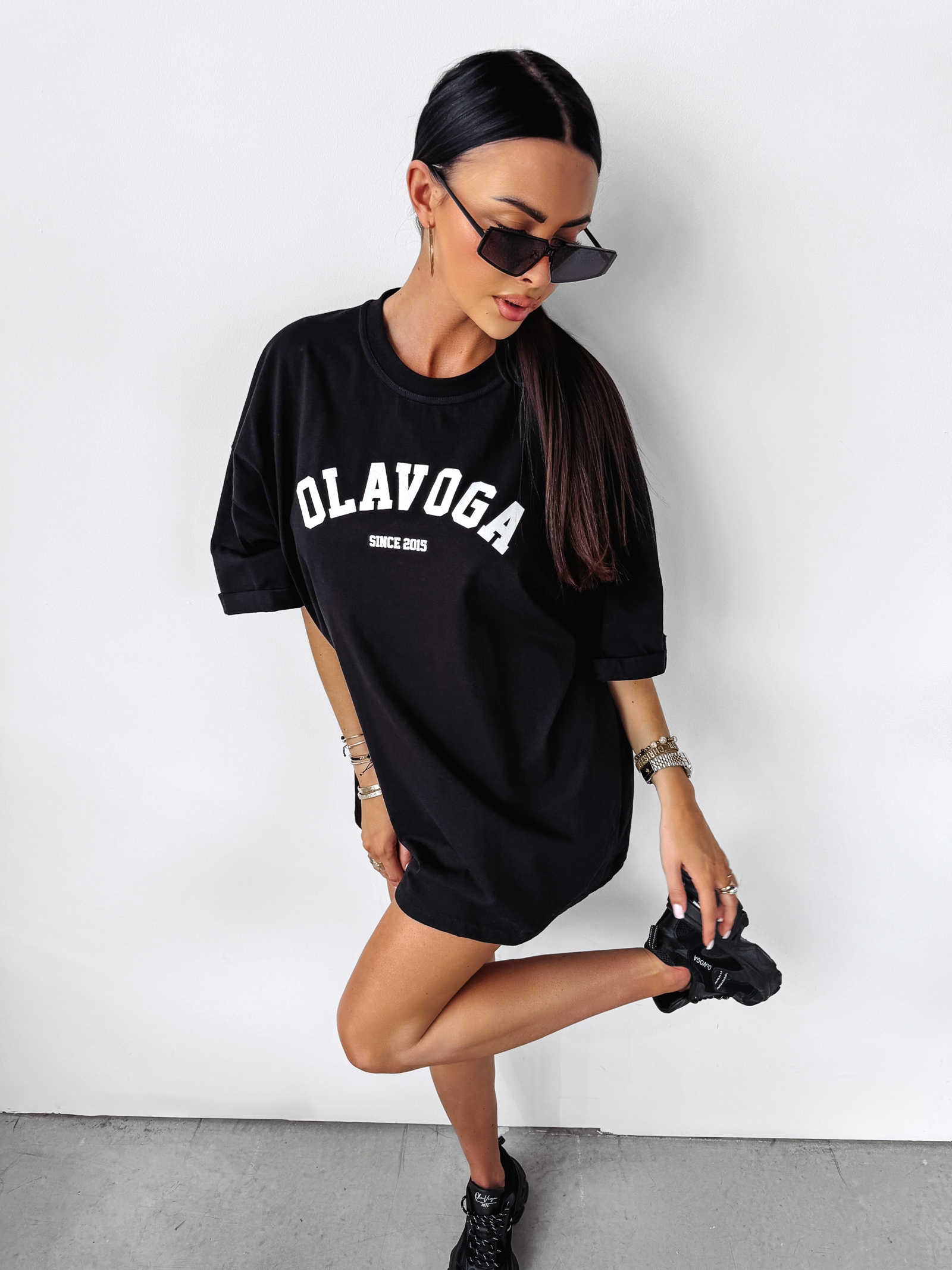 T-shirt oversize ROUGE Ola Voga czarny T-shirt oversize ROUGE Ola Voga czarny