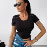 T-shirt elastyczny CHILLY Ola Voga czarny