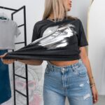 T-shirt dekatyzowany Rosiers grafitowy