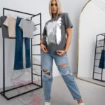 T-shirt dekatyzowany SilverTik szary