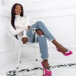 Czółenka satynowe Madam Secretti fuksja