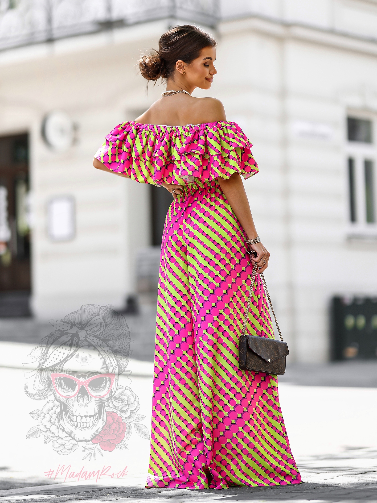 Komplet wakacyjny NB Sombrero różowo-limonkowy