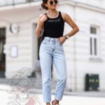 Top prążkowany Eternal czarny