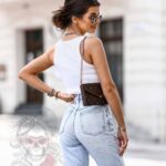 Top prążkowany Eternal biały