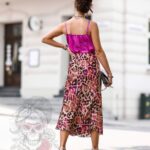 Top satynowy Malodia amarantowy