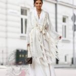 Sweter boho Ale Jazz ecru-złoty