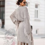 Sweter boho Ale Jazz beżowy-złoty