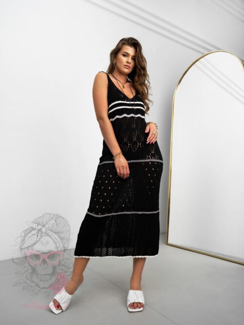 Sukienka ażurowa Ladom czarna