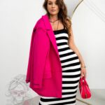 Sukienka w paski Tersi biało-czarna