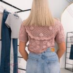 Bluzka sweterkowa Malina brudny róż