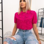 Bluzka sweterkowa Malina amarantowa