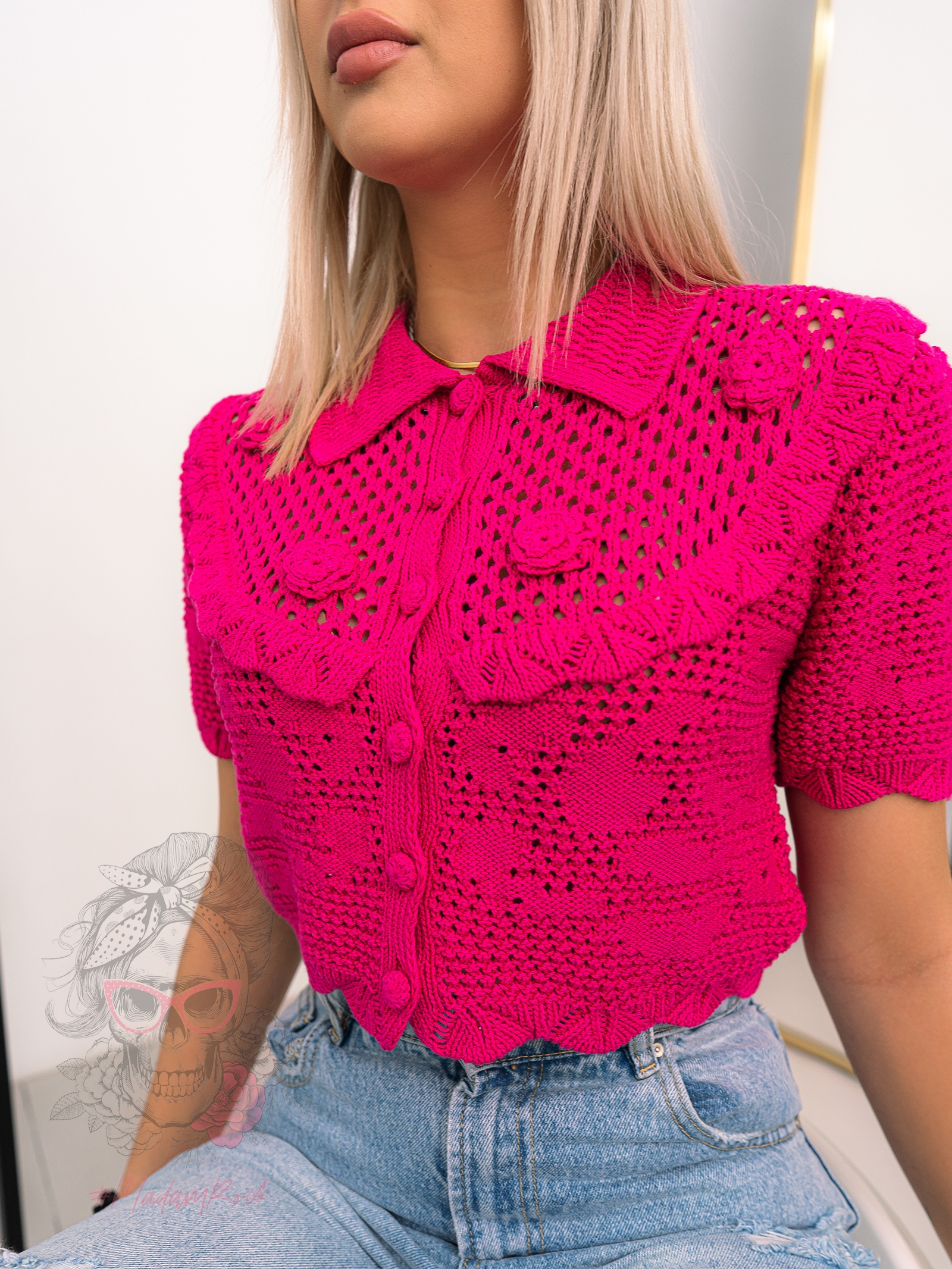 Bluzka sweterkowa Malina amarantowa