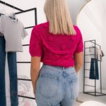 Bluzka sweterkowa Malina amarantowa
