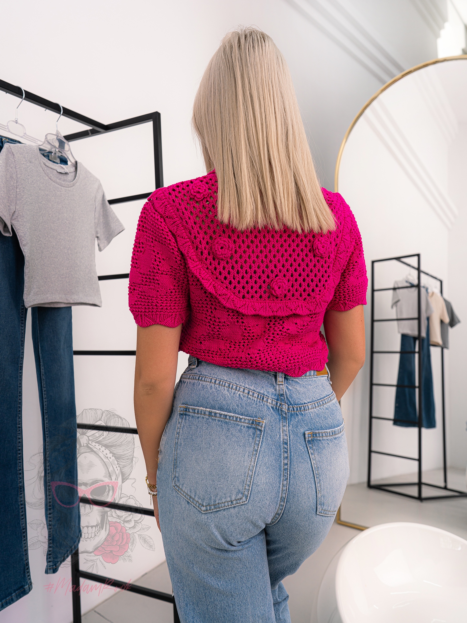 Bluzka sweterkowa Malina amarantowa