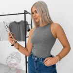 Top bokserka Dewan ciemnoszary