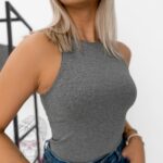 Top bokserka Dewan ciemnoszary