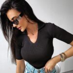 Bluzka z kołnierzykiem ARRAY Ola Voga czarna