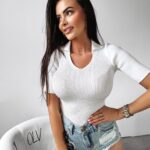 Bluzka z kołnierzykiem ARRAY Ola Voga ecru