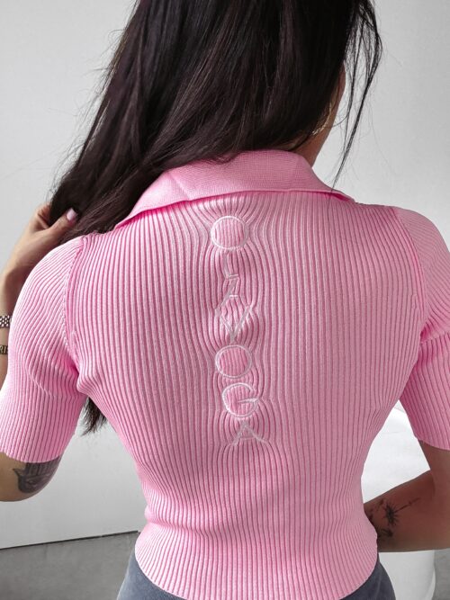 Bluzka z kołnierzykiem ARRAY Ola Voga różowa