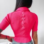 Bluzka z kołnierzykiem ARRAY Ola Voga n.róż