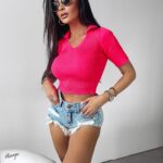 Bluzka z kołnierzykiem ARRAY Ola Voga n.róż