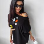 T-shirt oversize MULBERRY Ola Voga czarny